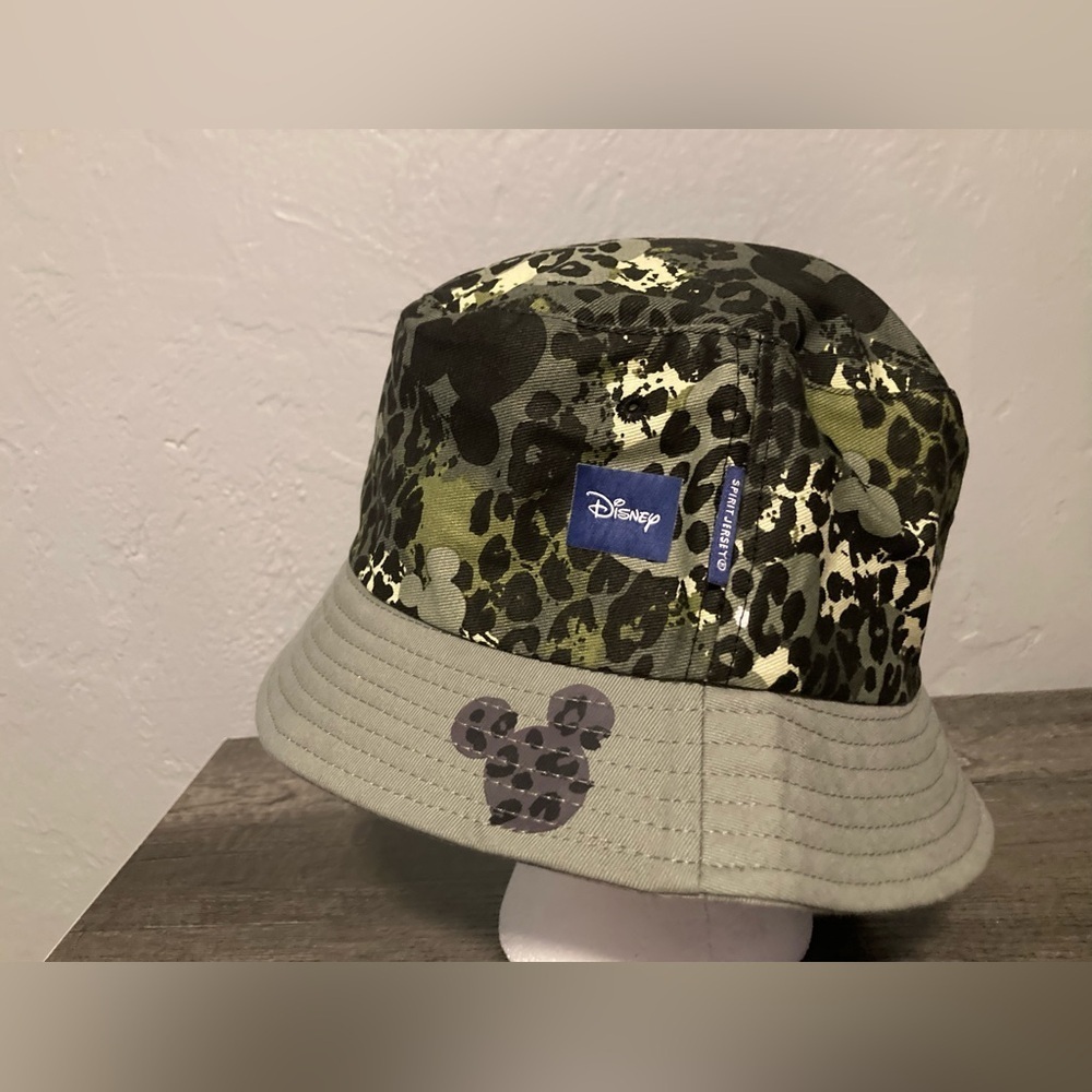 Disneys Mickey Mouse Logo Leopard Print Bucket Hat
